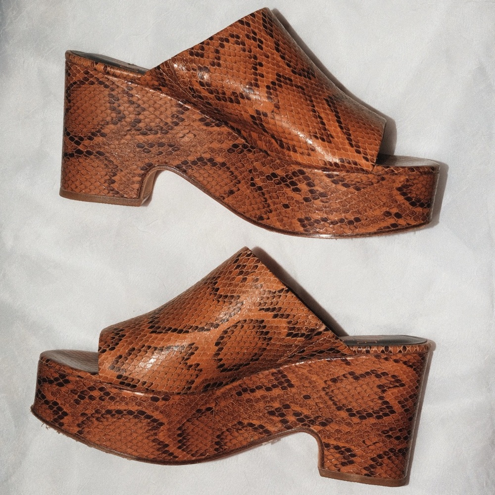 Charlotte Stone Ellery snakeskin mule